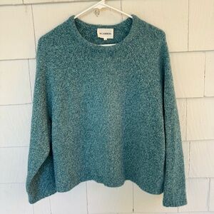 W.Cashmere Sierra Oversized Crewneck Cashmere Silk Sweater Teal Blue size Small